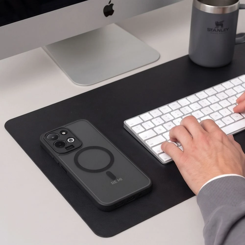 Dėklas Tech-Protect MagMat MagSafe XIAOMI REDMI 17 4G / 5G MATINIS Juodas