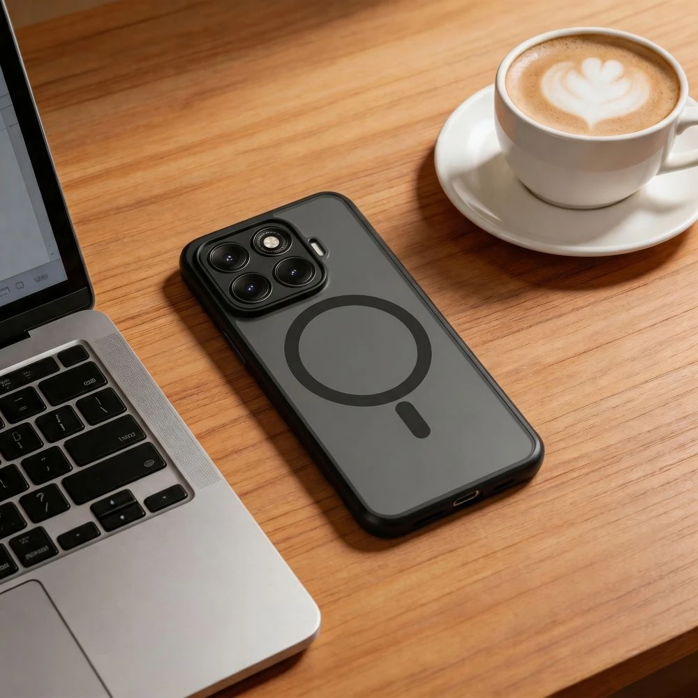 Dėklas Tech-Protect MAGMAT MAGSAFE XIAOMI 17T PRO MATINIS Juodas