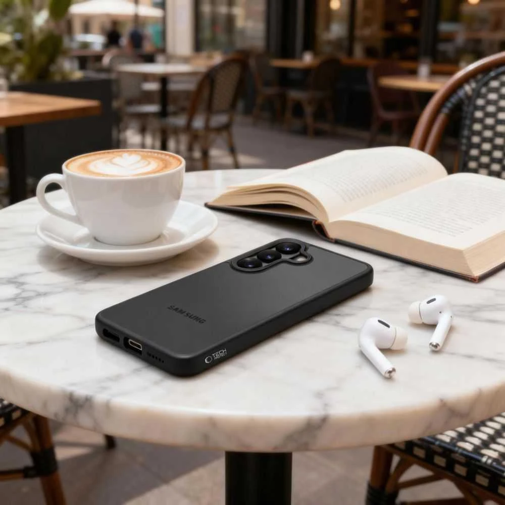 Dėklas Tech-Protect MagMat Samsung Galaxy S26 Matte juodos spalvos