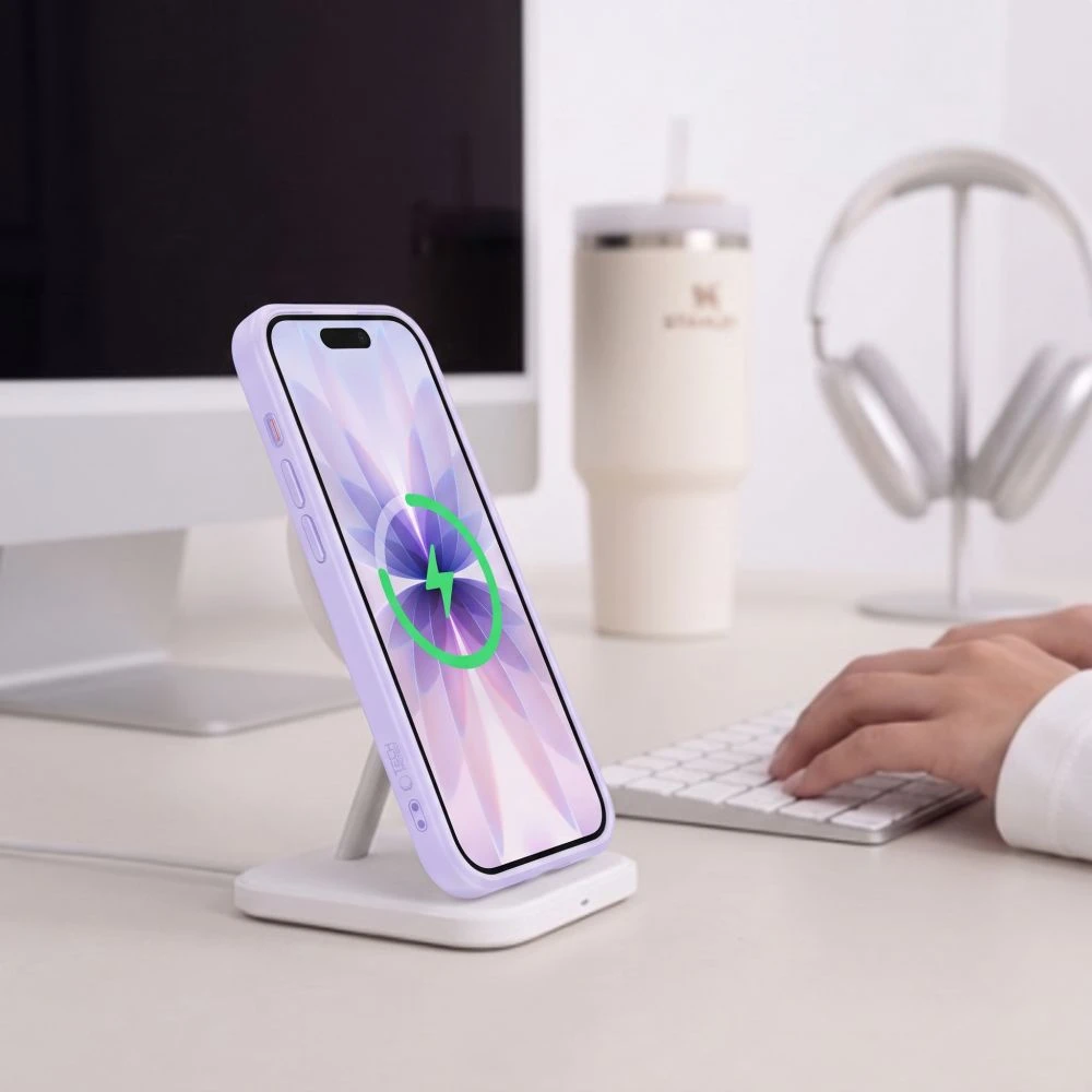 Dėklas Tech-Protect MAGPEAK MagSafe CC iPhone 17 MATINIS LEVANDŲ SPALVOS