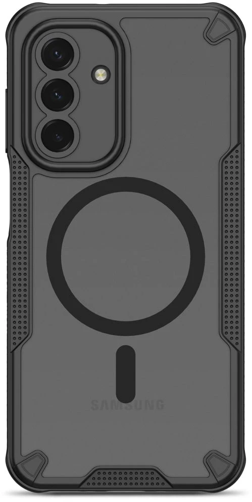 Dėklas TECH-PROTECT RUGGED SHIELD MagSafe Samsung Galaxy A17 / A18 / A26 4G / 5G MATINIS juodos spalvos