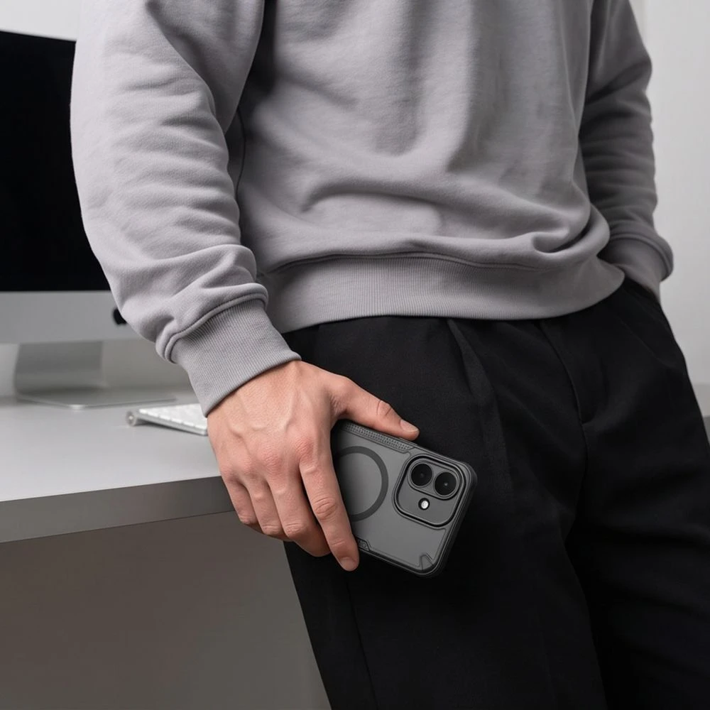 Dėklas Tech-Protect RUGGED SHIELD MagSafe XIAOMI REDMI NOTE 17 Pro 5G MATINIS Juodas