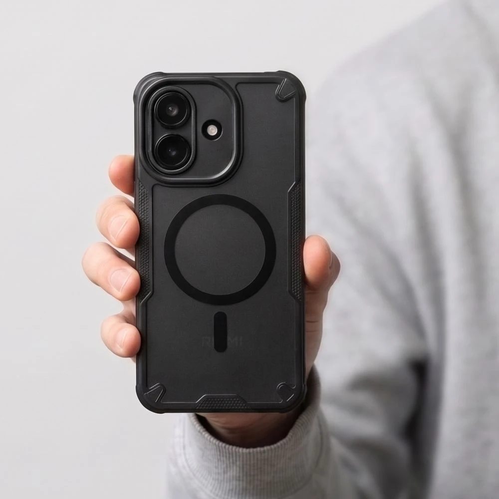 Dėklas Tech-Protect RUGGED SHIELD MagSafe XIAOMI REDMI NOTE 17 Pro 5G MATINIS Juodas