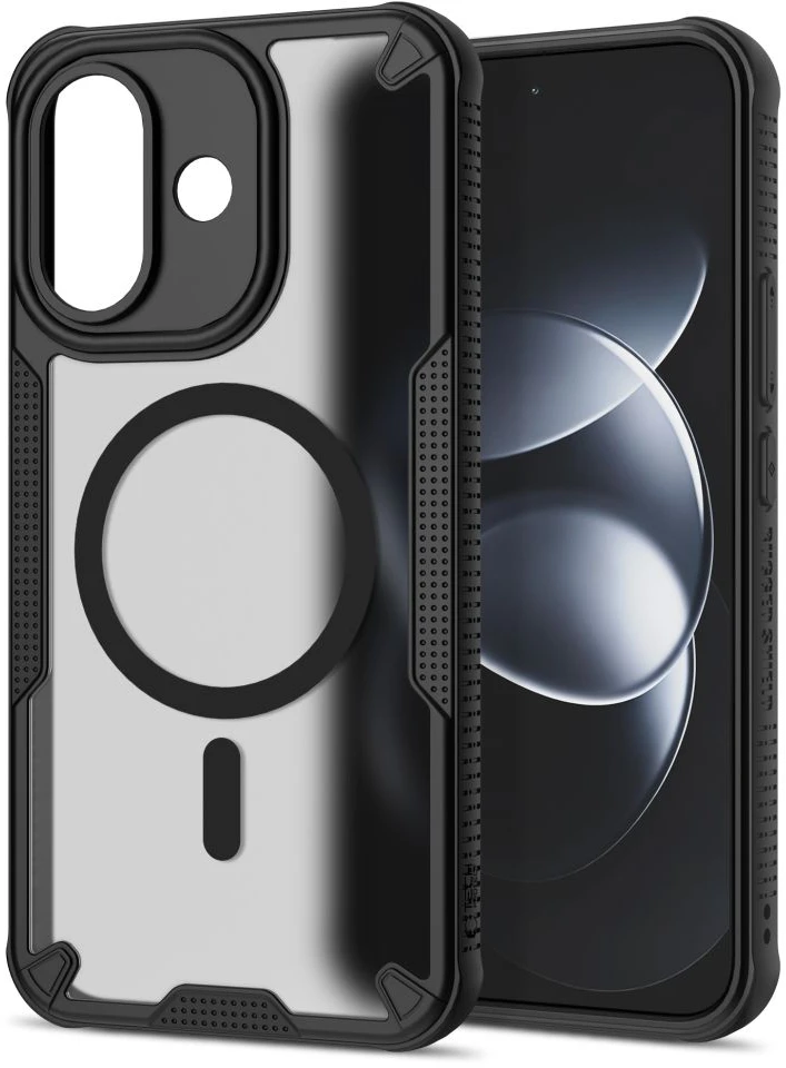 Dėklas Tech-Protect RUGGED SHIELD MagSafe XIAOMI REDMI NOTE 17 Pro 5G MATINIS Juodas