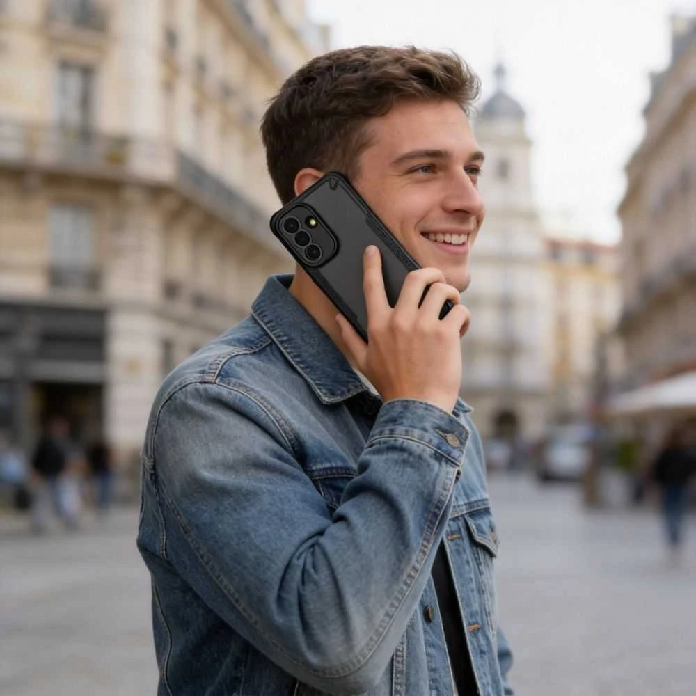 Dėklas Tech-Protect RUGGED SHIELD Samsung Galaxy A57 5G MATINIS juodos spalvos
