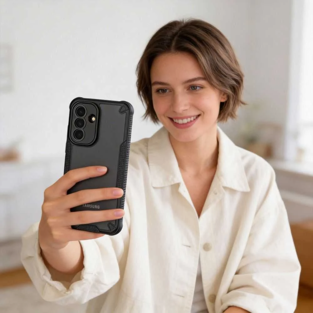 Dėklas Tech-Protect RUGGED SHIELD Samsung Galaxy A57 5G MATINIS juodos spalvos
