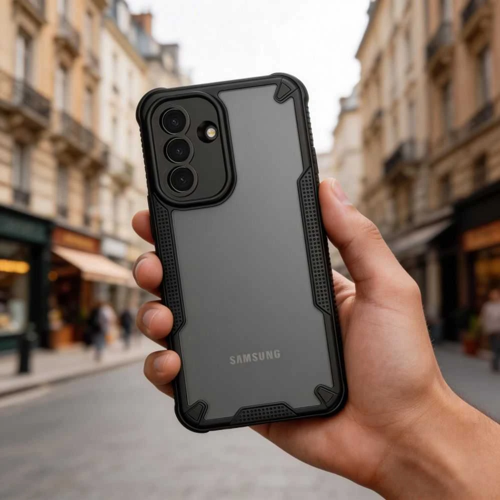 Dėklas Tech-Protect RUGGED SHIELD Samsung Galaxy A37 5G MATINIS juodos spalvos
