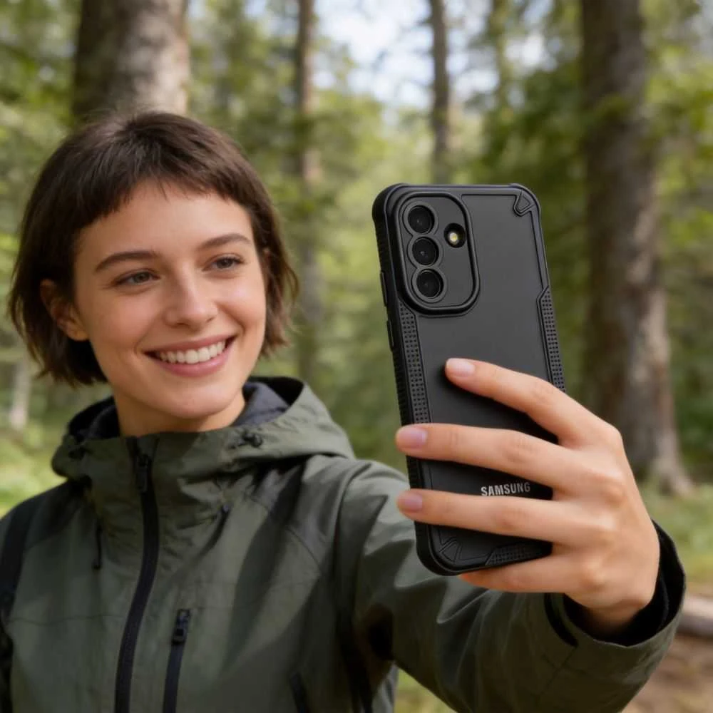 Dėklas Tech-Protect RUGGED SHIELD Samsung Galaxy A37 5G MATINIS juodos spalvos