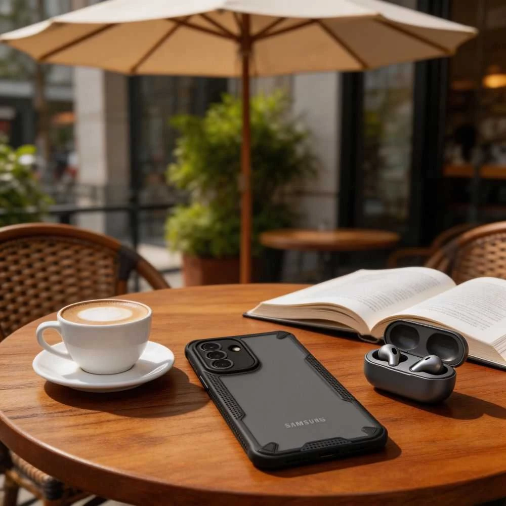 Dėklas Tech-Protect RUGGED SHIELD Samsung Galaxy A57 5G MATINIS juodos spalvos