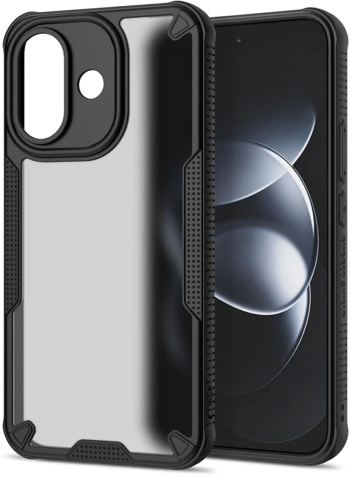 Dėklas Tech-Protect RUGGED SHIELD XIAOMI REDMI NOTE 17 Pro 5G MATINIS Juodas