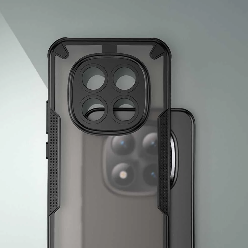 Dėklas „Tech-Protect Rugged Shield“ Xiaomi Poco M8 Pro / Redmi Note 15 Pro+ Plus 5G matinis juodas
