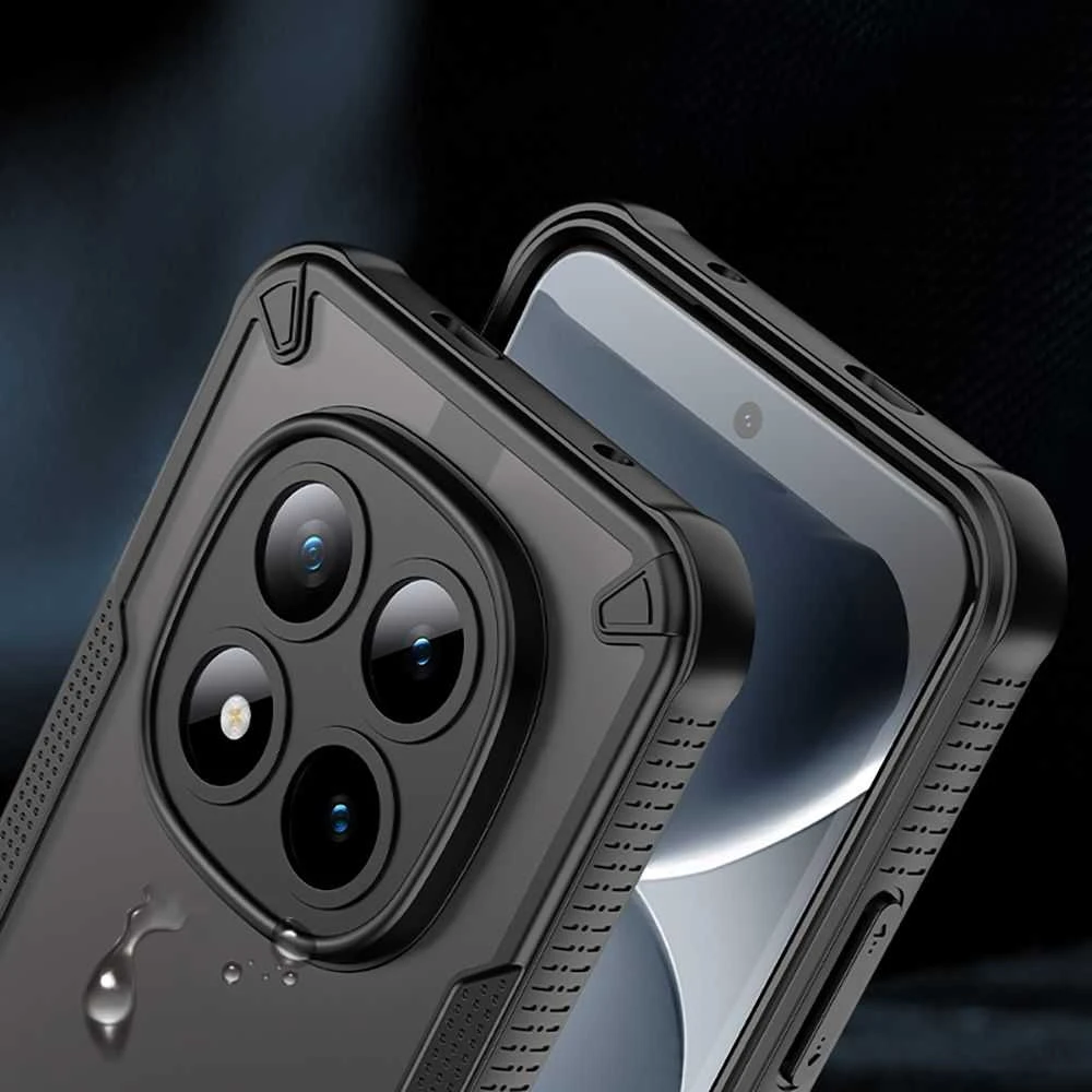 Dėklas „Tech-Protect Rugged Shield“ Xiaomi Poco M8 Pro / Redmi Note 15 Pro+ Plus 5G matinis juodas