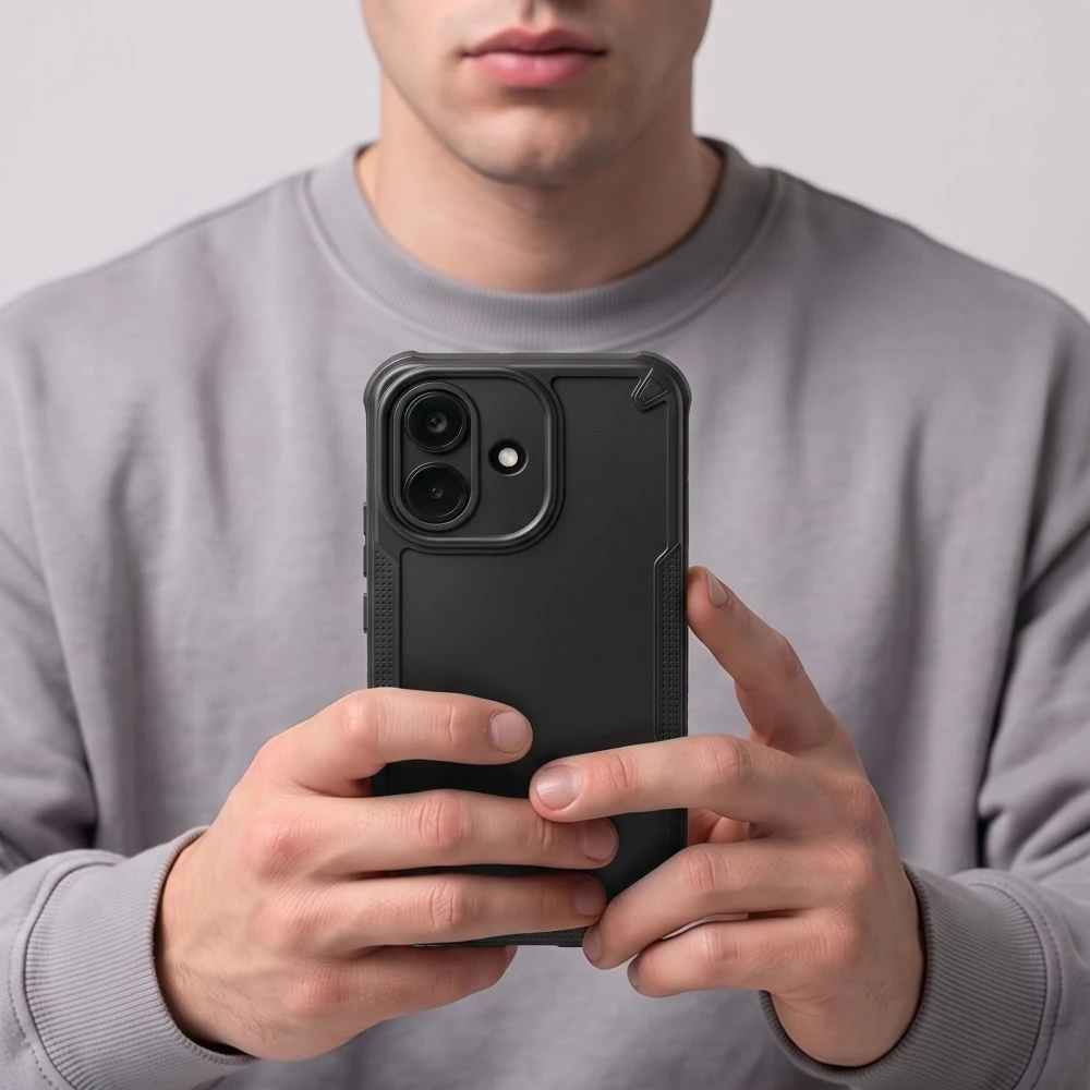 Dėklas Tech-Protect RUGGED SHIELD XIAOMI REDMI NOTE 17 Pro 5G MATINIS Juodas