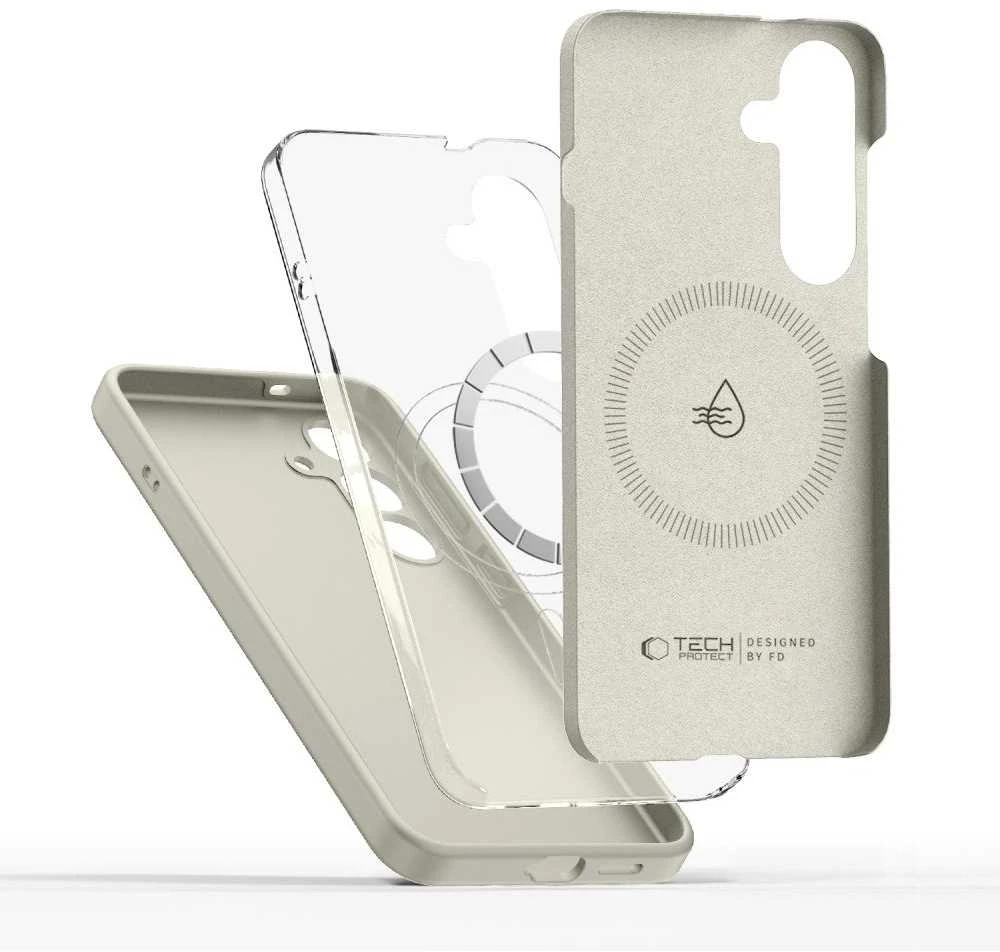 „Tech-Protect“ silikoninis „MagSafe“ dėklas „Samsung Galaxy S26+ Plus Cosmic Latte“