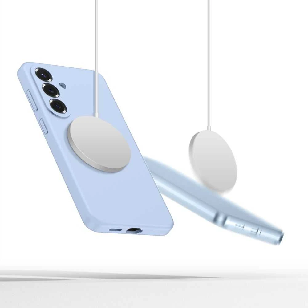Dėklas Tech-Protect Silicone MagSafe Samsung Galaxy S26 Sky mėlynos spalvos
