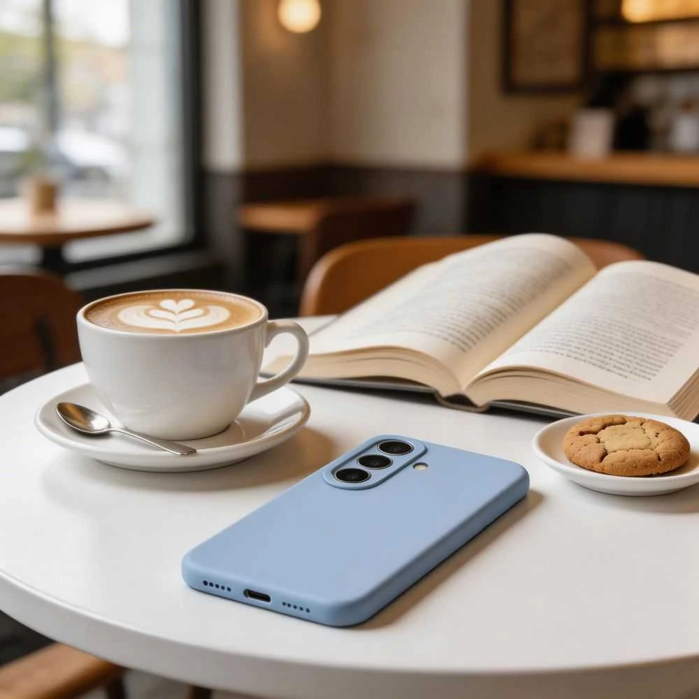 Dėklas Tech-Protect Silicone MagSafe Samsung Galaxy S26 Sky mėlynos spalvos
