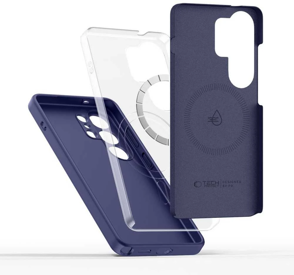 „Tech-Protect“ silikoninis „MagSafe“ dėklas „Samsung Galaxy S26 Ultra“ kobalto violetinis