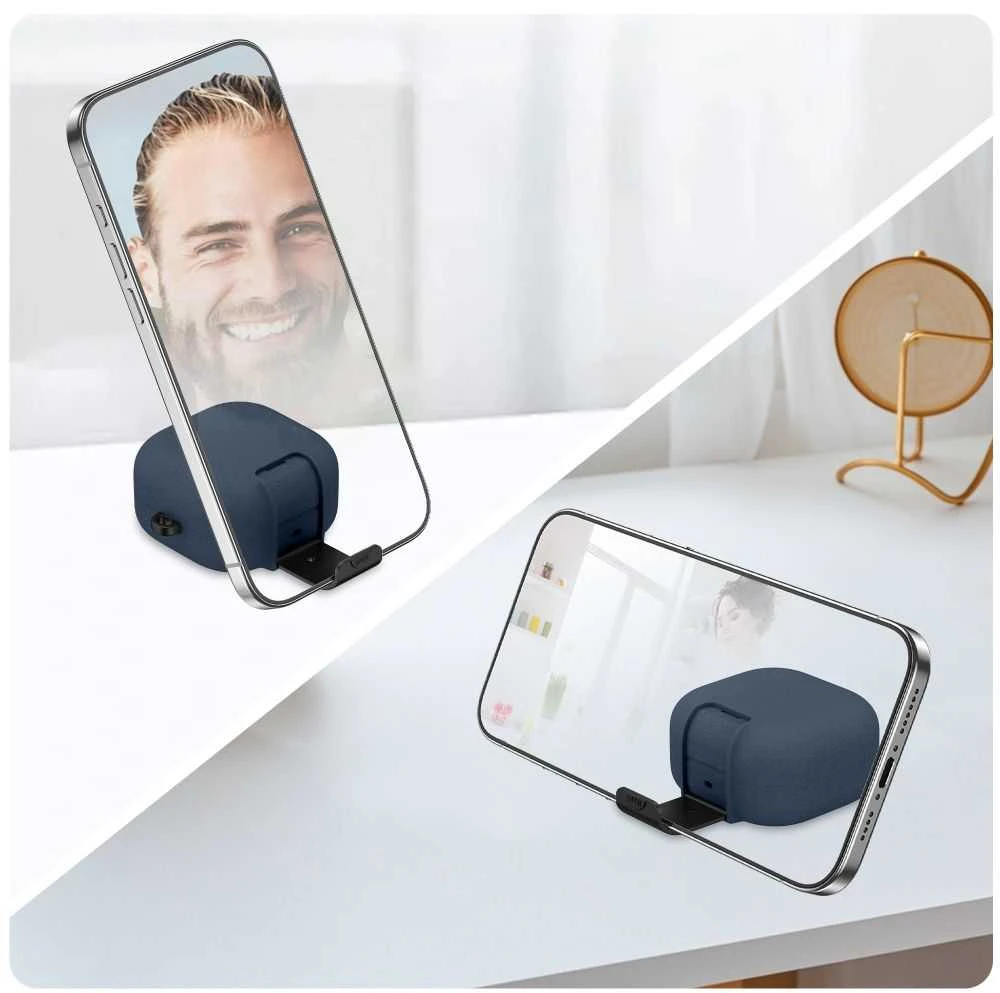 Dėklas „Tech-Protect Slim Hook“ ausinės „Samsung Galaxy Buds 4 / 4 Pro Fluffy“ Mėlyna