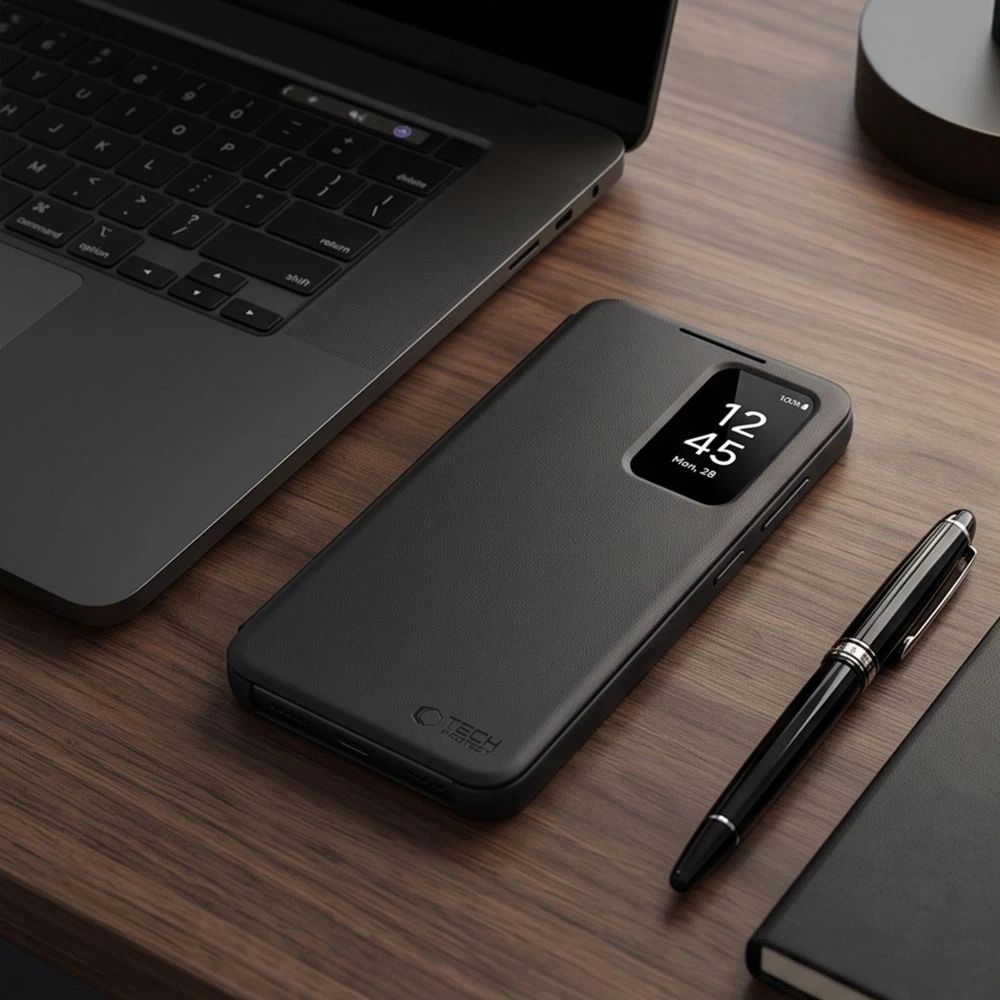 Dėklas TECH-PROTECT SMART WALLET GALAXY A27 5G MATTE Juodas