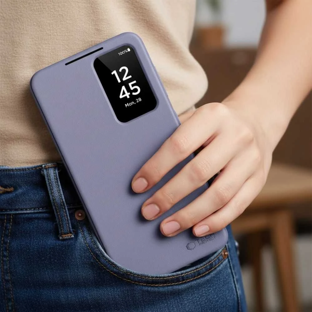 Dėklas Tech-Protect Smart Wallet Samsung Galaxy S26+ Plus violetinės spalvos