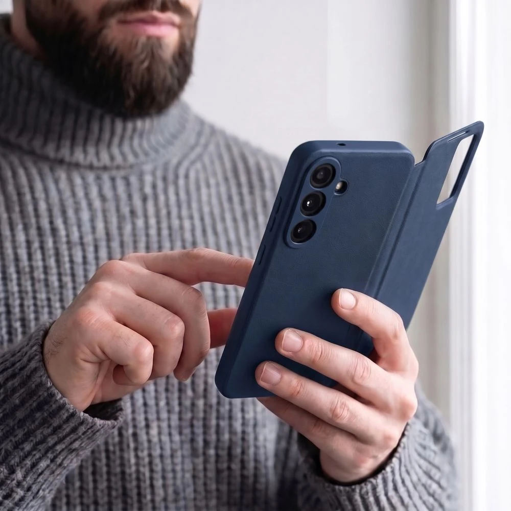 Dėklas Tech-Protect SMART WALLET Samsung Galaxy S26 FE TAMSIAI MĖLYNAS