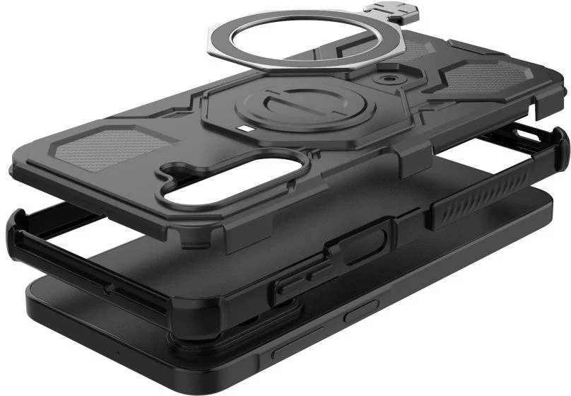 Dėklas TECH-PROTECT TACTICSTAND MagSafe Samsung Galaxy A17 / A18 4G / 5G MATINIS juodos spalvos