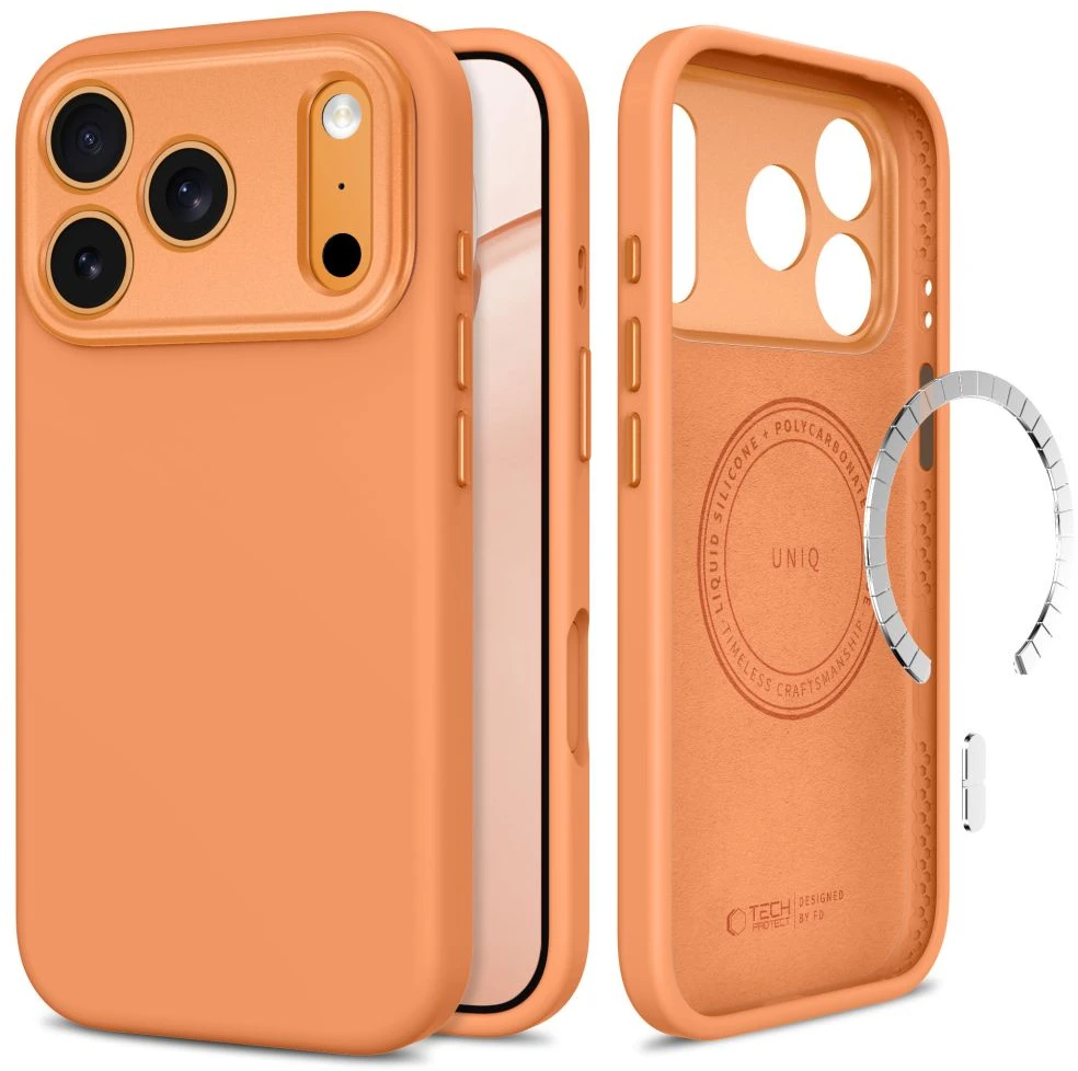 Dėklas TECH-PROTECT UNIQ MagSafe CC iPhone 17 PRO MAX / 18 PRO MAX COSMIC Oranžinė