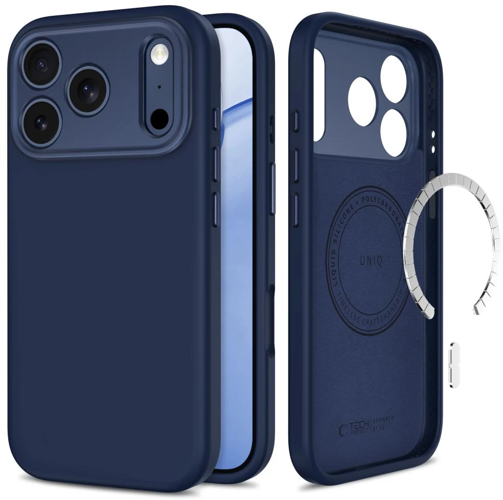 Dėklas TECH-PROTECT UNIQ MagSafe CC iPhone 17 PRO / 18 PRO Tamsiai mėlynas