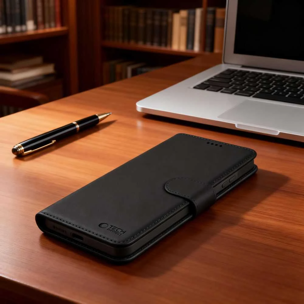 Dėklas Tech-Protect Wallet MagSafe Samsung Galaxy S26 MATINIS Juodas