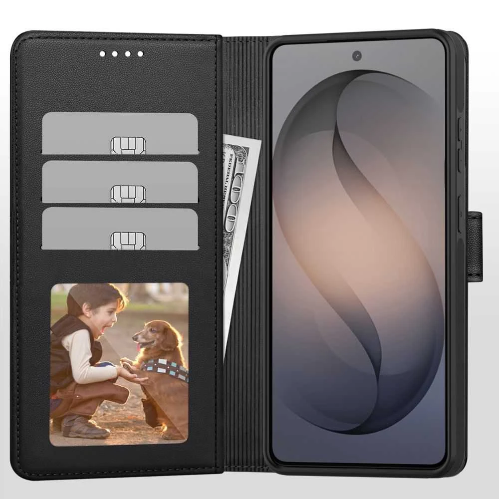 Dėklas Tech-Protect WALLET MagSafe Samsung Galaxy S26 ULTRA MATINIS Juodas