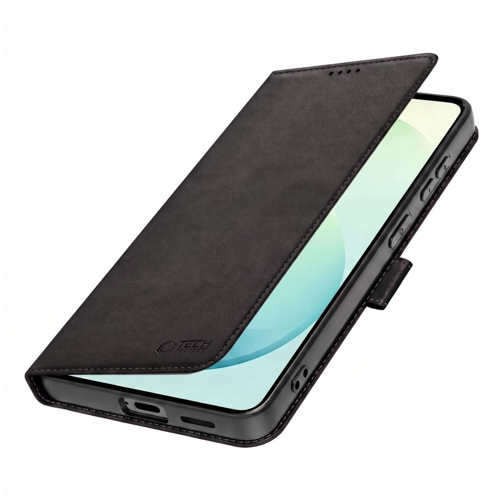 Dėklas TECH-PROTECT WALLET Samsung Galaxy S26 FE juodos spalvos