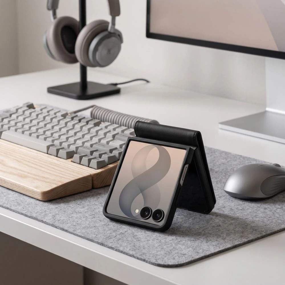 Dėklas Tech-Protect Wallet Samsung Galaxy Z FLIP 8 Juodas