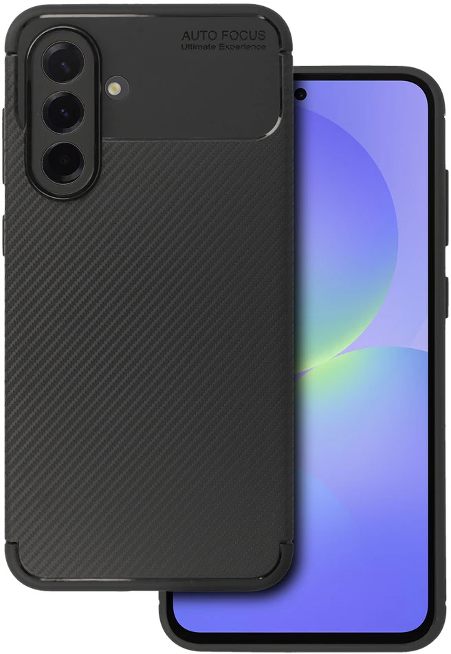 Dėklas Tel Protect Carbon Elite, skirta Samsung Galaxy A36 5G, juodos spalvos