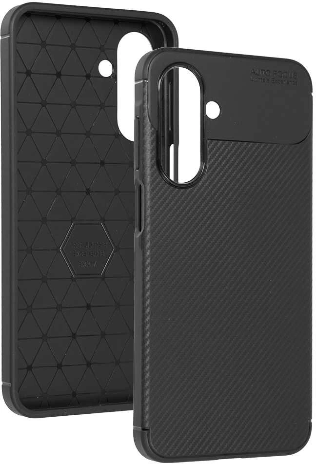 Dėklas Tel Protect Carbon Elite skirtas Samsung Galaxy A17 5G juodos spalvos