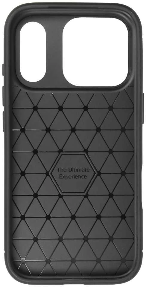 Dėklas Tel Protect Carbon Elite skirtas iPhone 17 Pro Max juodos spalvos