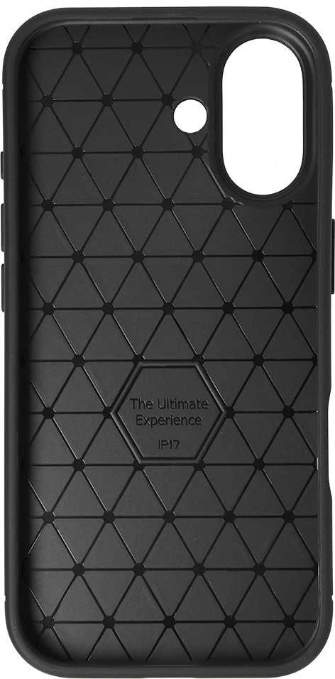 Dėklas Tel Protect Carbon Elite skirtas Apple iPhone 17 juodos spalvos