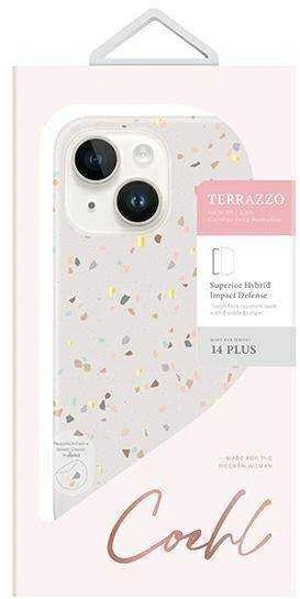 UNIQ Coehl Terrazzo Dėklas Apple iPhone 14 Plus / 15 Plus 6,7″ sandstone