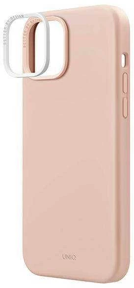 UNIQ Lino Hue Dėklas Apple iPhone 14 Plus / 15 Plus 6,7″ Magclick Charging blush rožinės spalvos