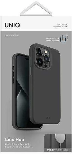 UNIQ Lino Hue Dėklas Apple iPhone 14 Plus/ 15 Plus 6,7″ Magclick Charging charcoal pilkos spalvos
