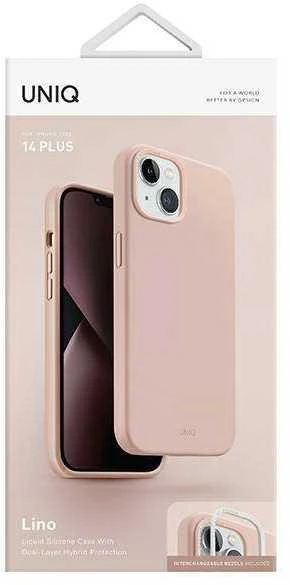UNIQ Lino Dėklas Apple iPhone 14 Plus 6,7″ blush rožinės spalvos