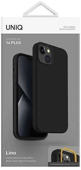 UNIQ Lino Dėklas Apple iPhone 14 Plus / 15 Plus 6,7″ midnight juodos spalvos