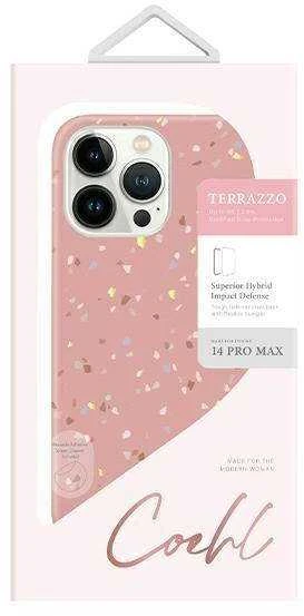 UNIQ Coehl Terrazzo Dėklas Apple iPhone 14 Pro Max 6,7″ coral rožinės spalvos