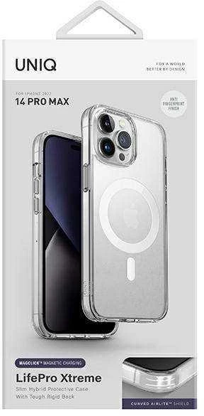 UNIQ LifePro Xtreme dėklas Apple iPhone 14 Pro Max 6,7" Magclick Charging, skaidrus, šerkšno spalvos
