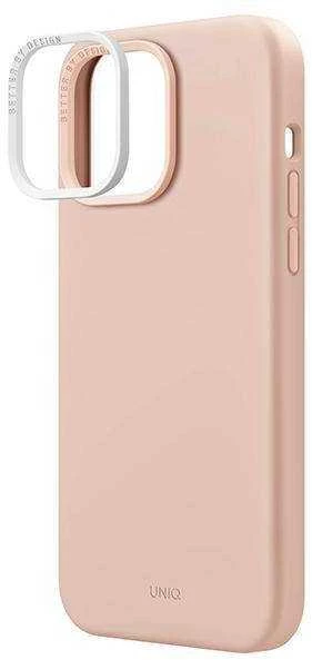 UNIQ dėklas Lino Hue Apple iPhone 14 Pro 6,1"Magclick Charging rožinės spalvos