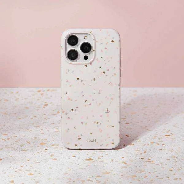UNIQ Coehl Terrazzo Dėklas Apple iPhone 14 Pro 6,1″ sandstone