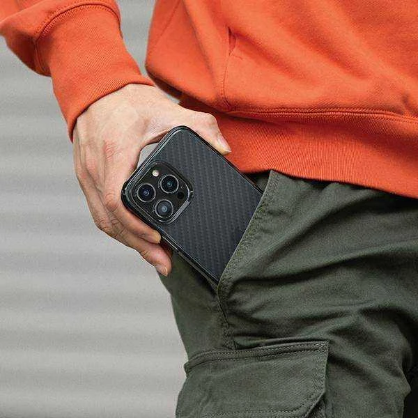 UNIQ Combat Dėklas Apple iPhone 14 Pro 6,1″ carbon juodos spalvos