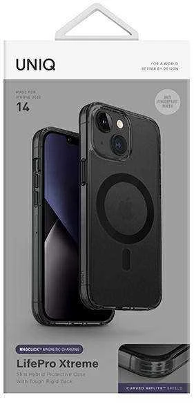 UNIQ LifePro Xtreme dėklas Apple iPhone 14 / 15 / 13 6,1" Magclick įkrovimas dūmų ir šerkšno spalvos