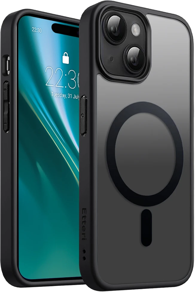 Dėklas Telforceone Eteri Matt Mag Apple iPhone 14 6.1" juoda spalva
