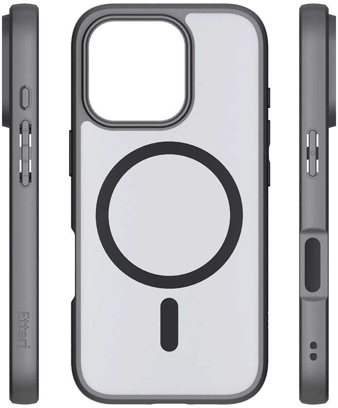 Dėklas Telforceone Etteri Matt Mag Apple iPhone 16 Pro 6.3" juoda spalva