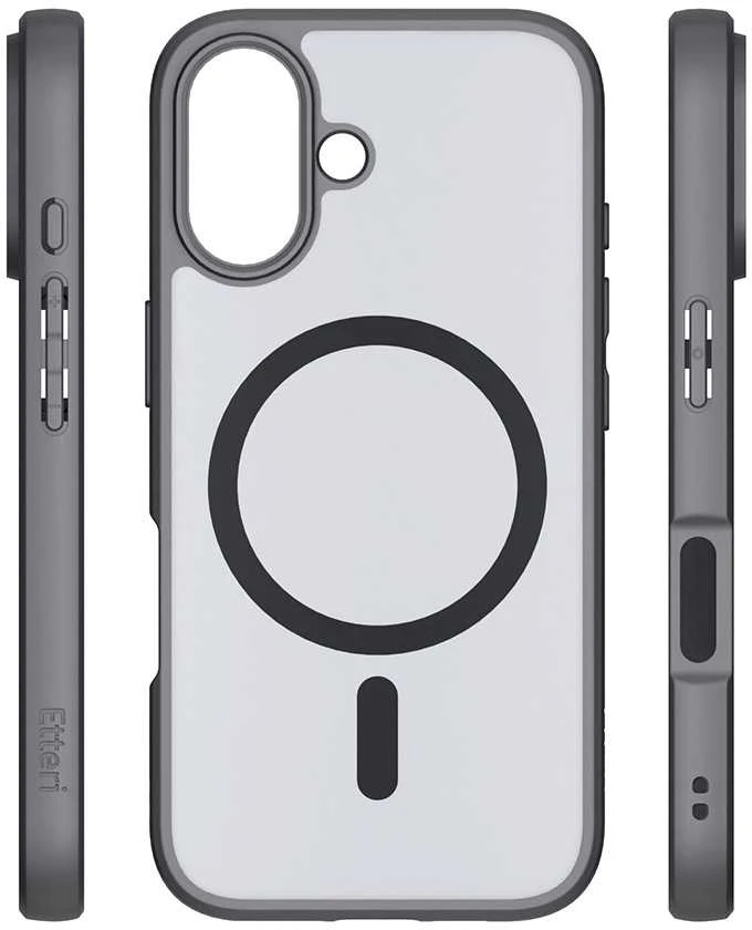 Dėklas „Telforceone Eteri Matt Mag“ Apple iPhone 16 6.1 colio juodas